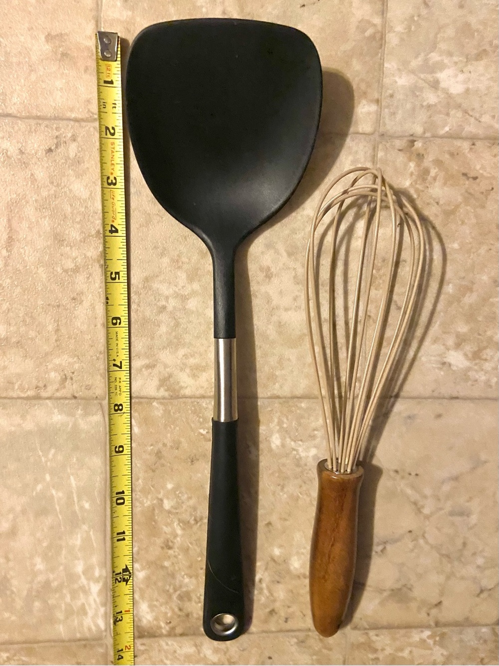 2 NWOT - Ikea spatula & Rubber coveted wisk with Teak handle - Never used